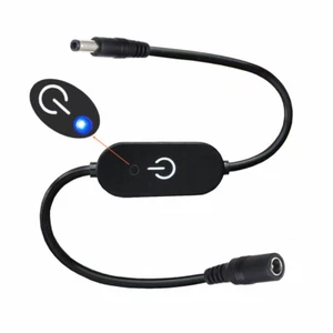 DC 5.5mm x 2.1mm 5.5 x 2.5mm LED Strip Touch Dimmer Cable Single Colour Dimming - Picture 1 of 14