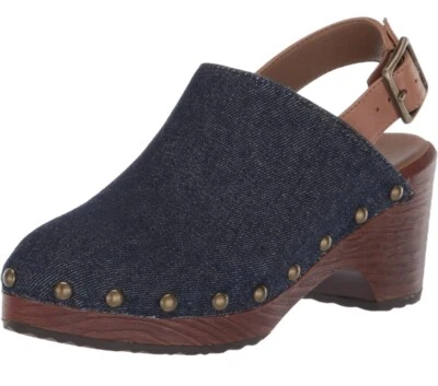 Zueco de mezclilla para mujer Aerosoles Vanessa con tachuelas talla 12M - Martha Stewart Foto 1 de 4