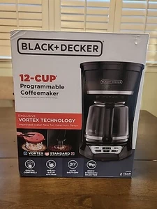 BLACK+DECKER 12-Cup* Programmable Coffeemaker, Black, Vortex Technology Digital - Picture 1 of 8
