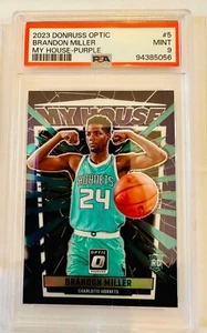 Brandon Miller 2023-24 Panini Optic My House Rookie Purple Prizm PSA 9 Graded - Bild 1 von 1