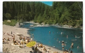 Vtg Postcard - Richardson Grove Beach, California - Swimming 1955 - Picture 1 of 2