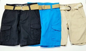 Lot of 3 Nautica shorts with belts for boys size 6 - Picture 1 of 7