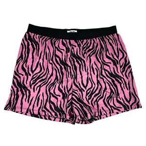 INC Mens Animal Print Boxer Shorts Underwear Pink large pink zebra b29