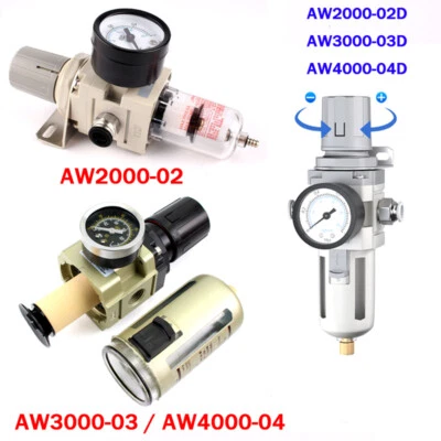 Mini Air Pressure Regulator Air Filter Gauge Water Trap Compressed Air Treatment - Image 1 of 4
