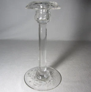 Hawkes 10" Candlestick American Cut Glass Candle Holder - Signed - Picture 1 of 9