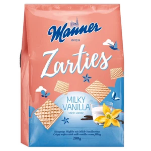 Manner Zarties Milky Vanilla knupsrige Waffeln mit Vanillecreme 200g - Bild 1 von 1