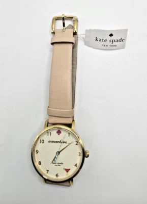 Reloj de cuero para mujer Kate Spade 1YRU0484 Metro Vachetta 5 en punto en algún lugar Foto 1 de 4