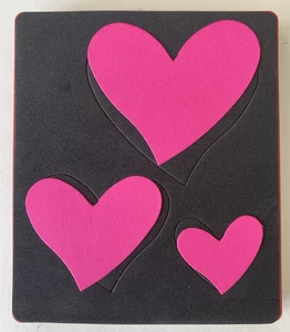 Troqueladora Sizzix Grande Roja Original ~ TIPSY HEARTS ~ Corte Tarjeta Amor San Valentín - Imagen 1 de 1