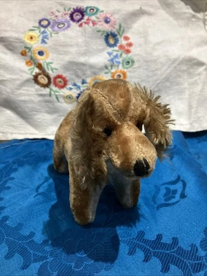 COCKER SPANIEL GOLD Faux Fur Vintage 50/60 14cm H X 20cmL - Image 1 of 4