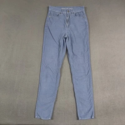 American Eagle вельветовые брюки женщин 2 X-длинный Baby синий мама Jean 100% хлопок - Изображение 1 из 4