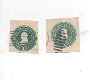 United States used cut square U379 x2 - Picture 1 of 1