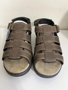 Sandalias Croft&Barrow para hombre talla 10 CbGary cuero marrón ortolite - Imagen 1 de 6