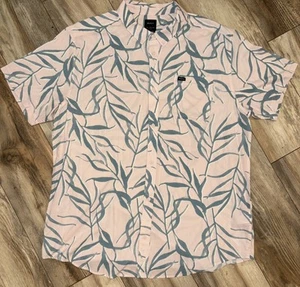 RVCA Mens XXL Short Sleeve Button Down Beach Vacation Short Sleeve Shirt White - Picture 1 of 17