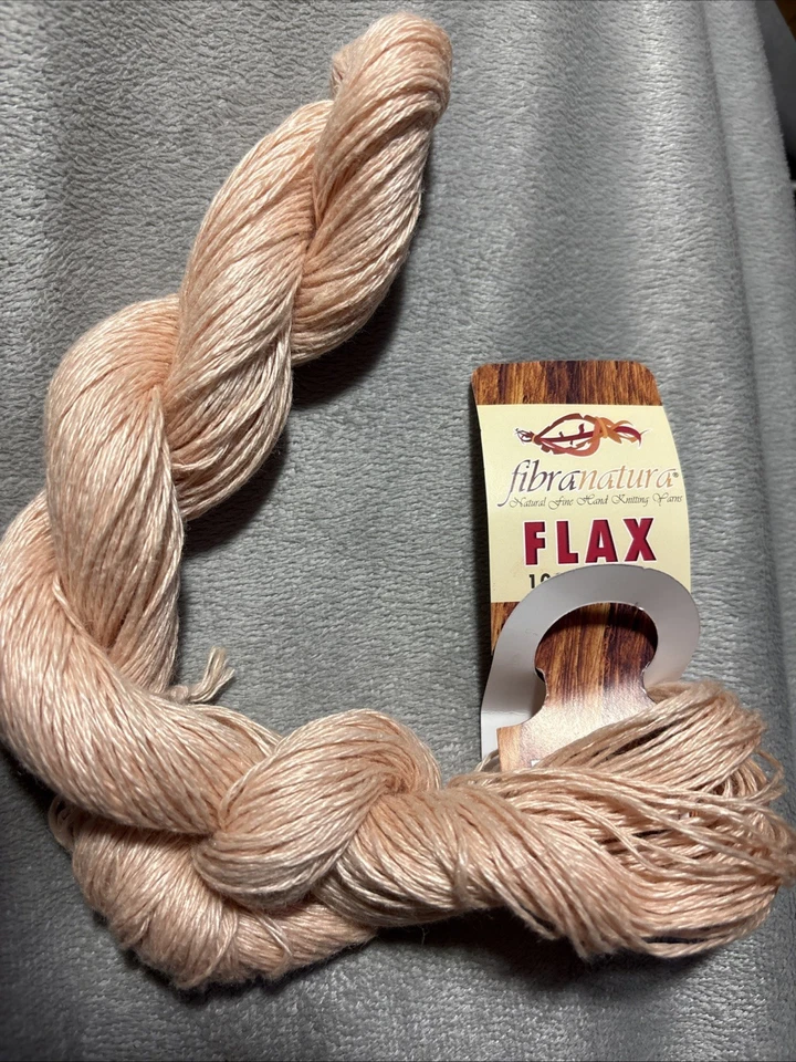 Fio Fibra Natura -Linho 100% Linho Cor 04 Pérola 137 jardas Novo - Imagem 1 de 2