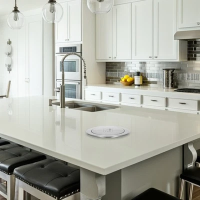  Flap Garbage Can Lid Countertop Lids for Bathroom Trashcan Simple - Image 1 of 4