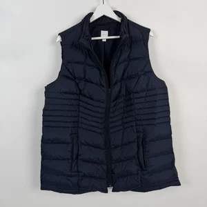 Gilet lungo J. Jill Down Puffer XL blu scuro due vie full zip outdoor donna - Foto 1 di 11