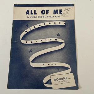Spartiti musicali vintage All Of Me 1931 Seymour Simons Gerald Marks �� - Foto 1 di 5