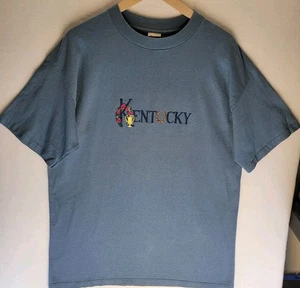 Vintage 90er Desert Heat Kentucky T-Shirt 100% Baumwolle blau bestickt Made in USA - Bild 1 von 10