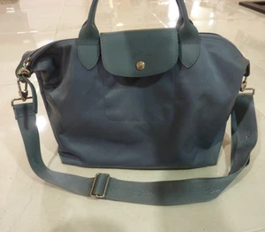 LONGCHAMP Tote Bag Le Pliage Neo 2WAY Lightweight Blue w/ shoulder strap - Picture 1 of 15