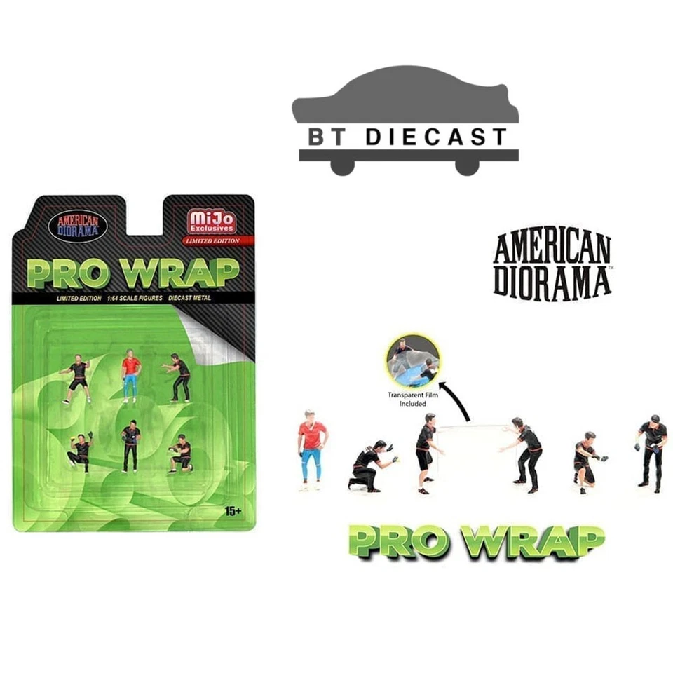 AMERICAN DIORAMA DIECAST FIGURES 1/64 SET PRO WRAP AD-2413 - Image 1 of 1