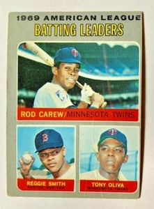 1970 Topps # 62 Al líderes de bateo - Carew, Smith y Oliva Bueno - Imagen 1 de 3