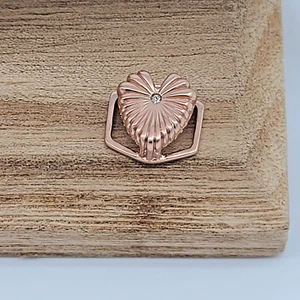 KEEP Collective Rose Gold Looped Heart & Crystal Sliding Key Charm - Picture 1 of 8
