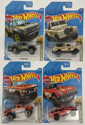 4 x Hot Wheels 2017 2020 Hot Trucks Baja Blazers ‘70 DODGE POWER WAGON 87' Dodge - Image 1 of 4