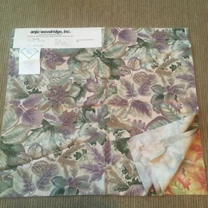 Decorative Wyngard Fabric. Leaves Pattern 4 pcs. 26x23. Teflon Coated. - Picture 1 of 7