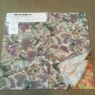 Decorative Wyngard Fabric. Leaves Pattern 4 pcs. 26x23. Teflon Coated. - Image 1 of 4