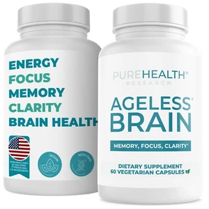 Ageless Brain Formula Cognitive Health & Focus Enhancement, PureHealth Research - Picture 1 of 1