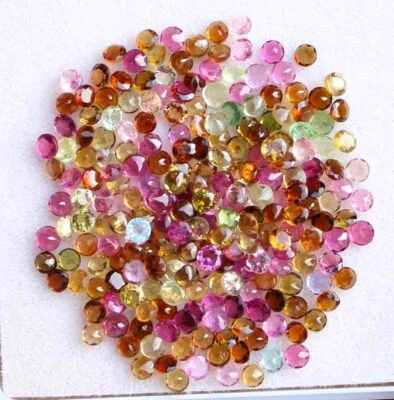BEAUTIFUL 17.30 Ct 2.5 Mm NATURAL UNHEATED Multi TOURMALINE ROUND CUT 200 Pcs - Image 1 of 3
