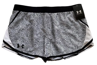 Under Armour Lightweight Fly By Shorts Black White Girl’s XL Loose Fit New - Image 1 of 4