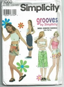 Simplicity Sewing Pattern 9060 Juniors Shorts Shirt Pants Size 11/12-15/16 UNCUT - Picture 1 of 2