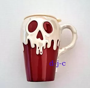 Disney Schneewittchen böse Königin Gift Apfel Keramik Becher mit Deckel NEU - Bild 1 von 7