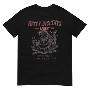 Kitty Biscuits We Knead Em You Need Em Cat Lover Baking T-Shirt - Picture 1 of 17