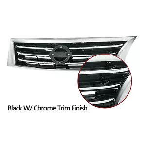 Rejilla delantera negra con moldura cromada para Nissan Altima NI1200250 2013 2014 2015 - Imagen 1 de 9