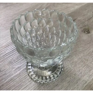 Vintage Avon Clear Bubble Glass Footed Candy Dish Sherbet Compote - Picture 1 of 8