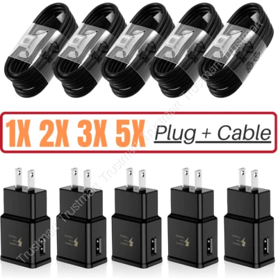 1-5 PACK USB C Tipo C Cargador Rápido Cable Adaptador Lote Para Android Samsung LG Foto 1 de 4