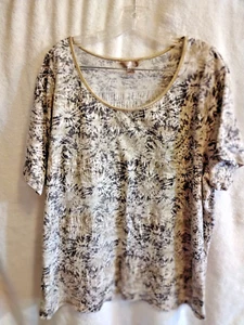 Women's Beige/black/off white Top size 22/24W WHITE STAGE - Picture 1 of 2