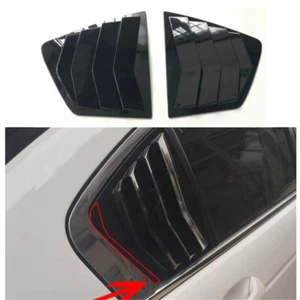 Pair For Honda Accord 2014-2017 Gloss Black Side Vent Window Louver Cover Trim - Picture 1 of 8
