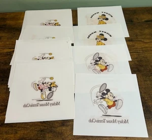VTG 80s LOT DISNEY MICKEY MOUSE Tennis Golf Club Minnie IRON ON TRANSFER DECAL - Picture 1 of 4