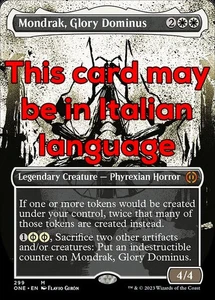 MTG MONDRAK, GLORY DOMINUS 299 EXC - DOMINUS DELLA GLORIA - ONE X IT - MAGIC - Picture 1 of 1