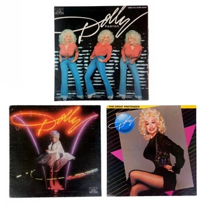 Dolly Parton Here You Come Again, Great Pretender, Great Balls Fire Vinyl Record - Foto 1 di 17