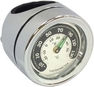 Drag Specialties Handlebar Thermometer Chrome 1" Mount - Picture 1 of 1