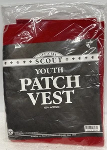 Cub Red Patch Boy Scouts America Vest Youth Size L Brand New - Picture 1 of 6
