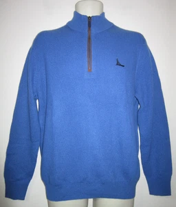 VINEYARD VINES Palm Beach Quarter Zip Cashmere Sweater Hull Blue Sz M $328 - Picture 1 of 9
