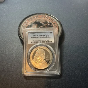 2006 P Ben Franklin Scientist Silver Dollar $1 .900 Commemorative PCGS PR69DCAM - Picture 1 of 4