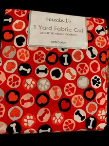 Create It 1 Yard Fabric Cut “ Puplv Hearts ” 100% Cotton NEW - Picture 1 of 2