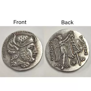 Moneta commemorativa riproduzione argento greco antico - Foto 1 di 6