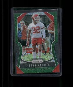 2019 Panini Prizm Tyrann Mathieu #214 Green Shimmer Prizm /2 KC Chiefs SSP - Picture 1 of 2